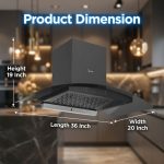 Midea 90V11 36 Inch Kitchen Chimney with strong air suction and thermal auto clean - Image 6