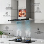 Rizco Luminous 131, 30 Inch Kitchen Hood Chimney Type Heat Auto Clean - Image 2