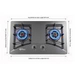Rizco Gas Burner BHS Vintage 702 LPG – Black Stainless Steel Built-In Gas Hob - Image 6